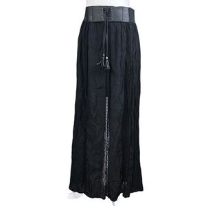 Y2K Lace Gauzy Maxi Corset Skirt Large Whimsagoth Goth Witchy Steampunk